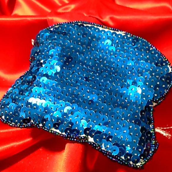 Vintage Courageous Cat Change Purse/Fully Sequined - Picture 5 of 5
